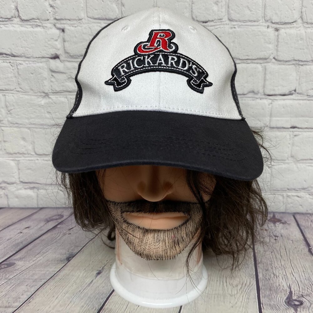 Beer Dad Hat Cap Stretch Fit White Black Rickard's Embroidered Casual Brewski